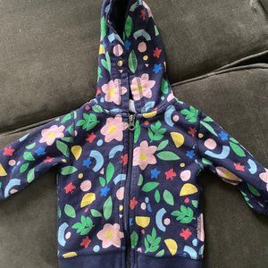 Multi-color Floral Hooded Jacket/Hoodie